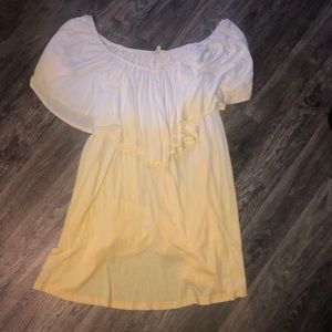 Ombré off the shoulder dress